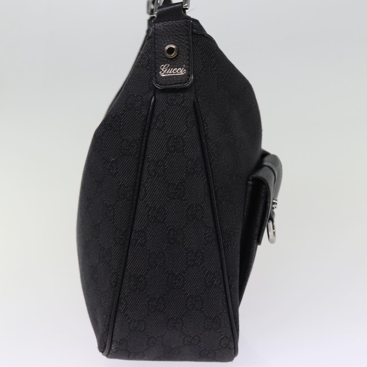 GUCCI GG Canvas Shoulder Bag Outlet Black 293581 74784