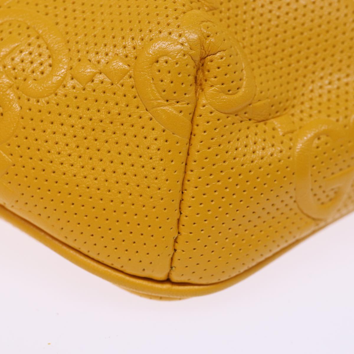 GUCCI GG Emboss Body Bag Yellow 658582 74794