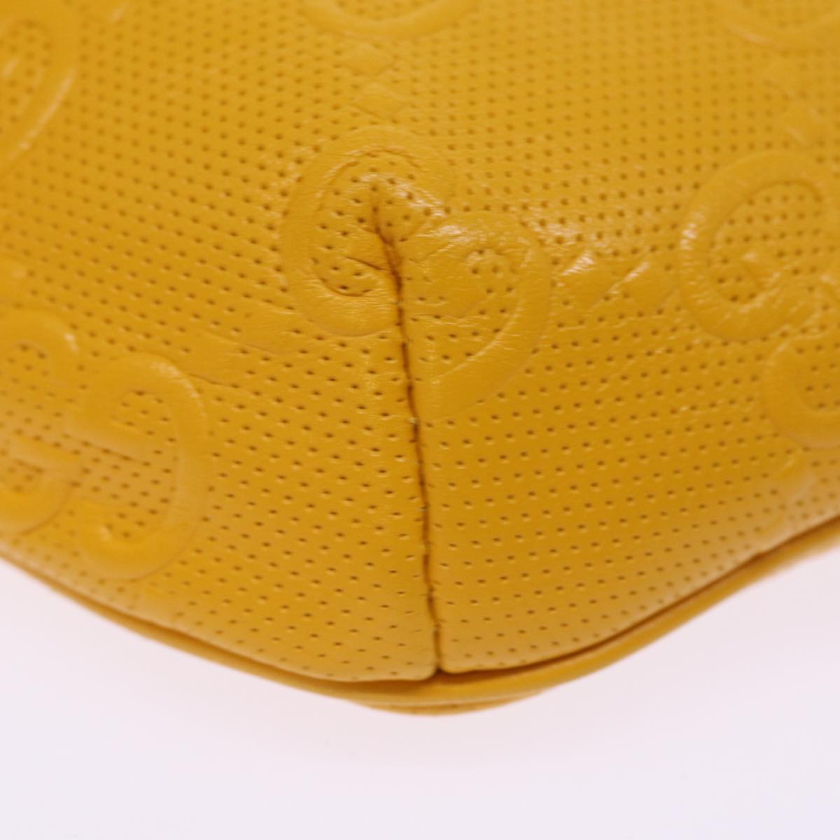 GUCCI GG Emboss Body Bag Yellow 658582 74794