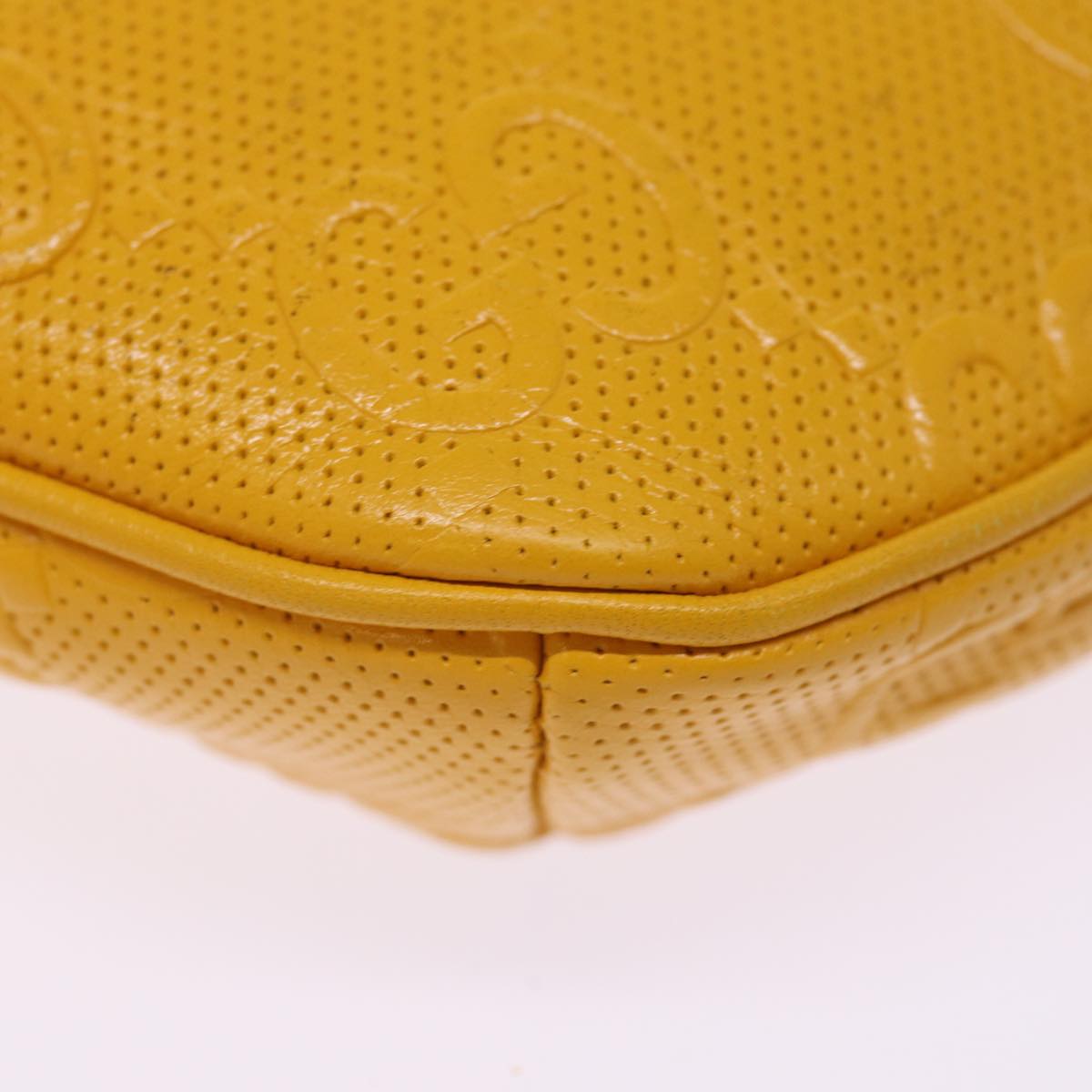 GUCCI GG Emboss Body Bag Yellow 658582 74794
