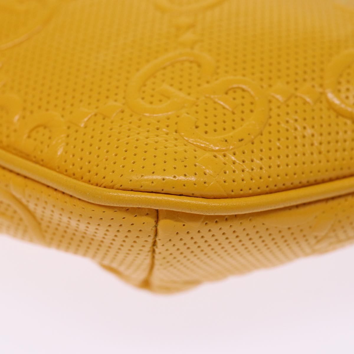 GUCCI GG Emboss Body Bag Yellow 658582 74794