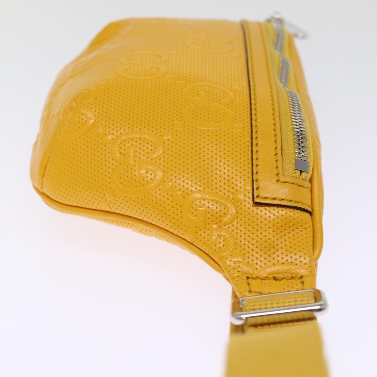 GUCCI GG Emboss Body Bag Yellow 658582 74794