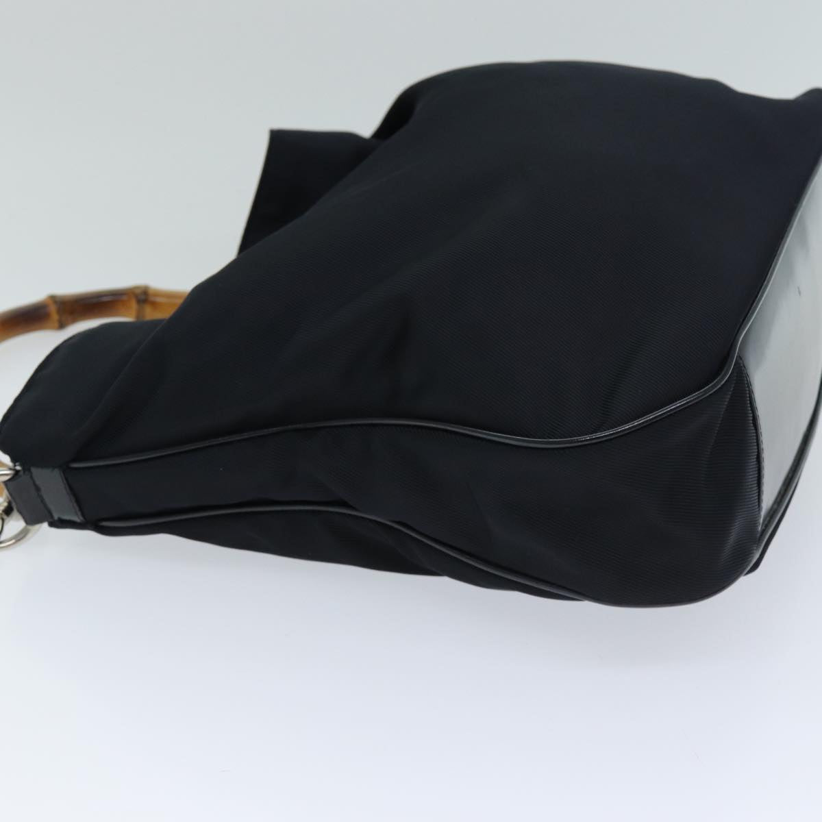 GUCCI Bamboo Hand Bag Nylon Black 001 2113 1577 74834