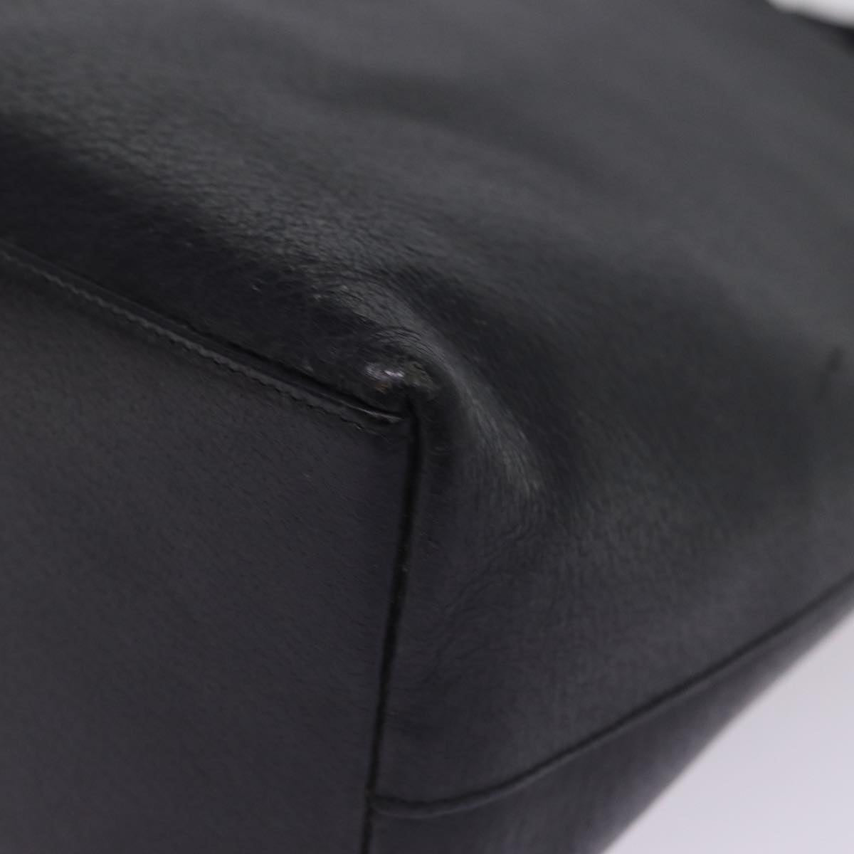GUCCI Bamboo Hand Bag Leather Black 001 1013 1881 74861
