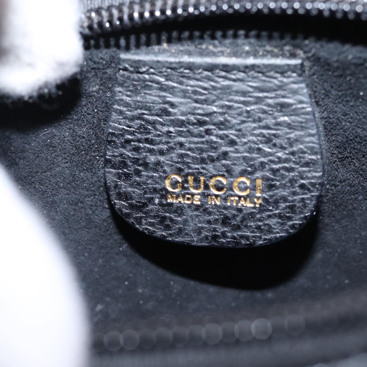 GUCCI Bamboo Hand Bag Leather Black 001 1013 1881 74861