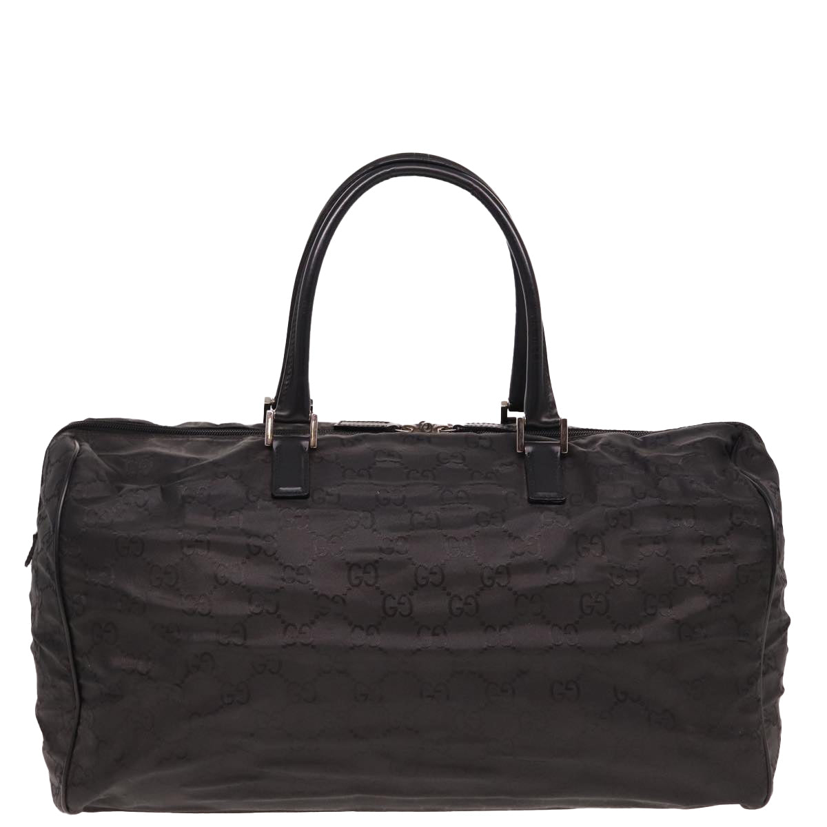 GUCCI GG Canvas Boston Bag Nylon Black 012 0383 74865