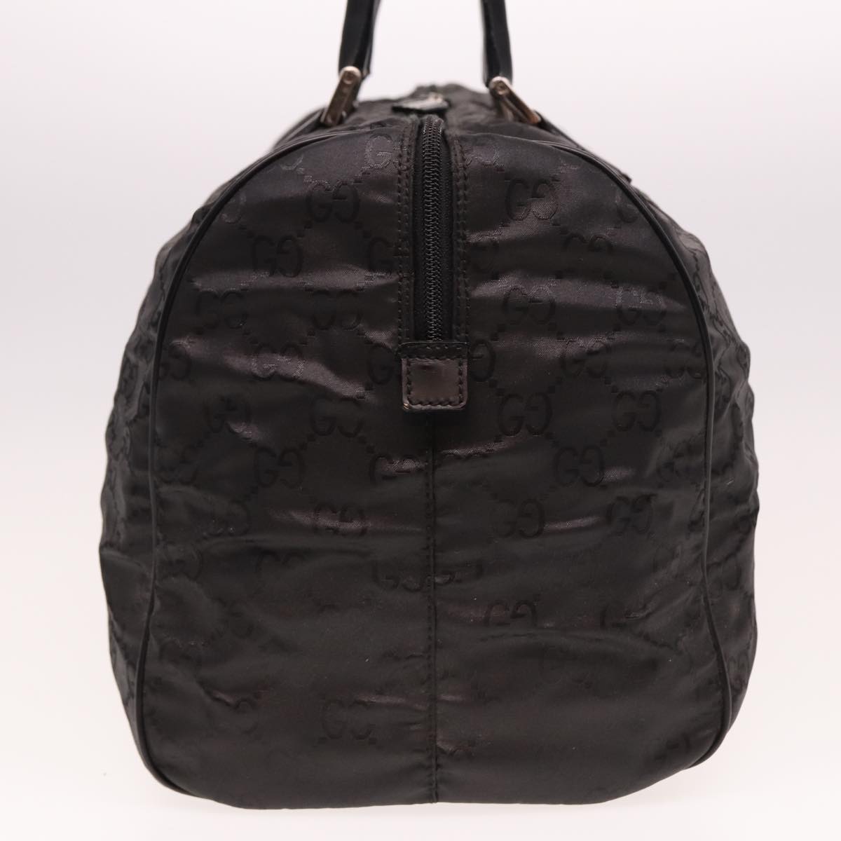 GUCCI GG Canvas Boston Bag Nylon Black 012 0383 74865