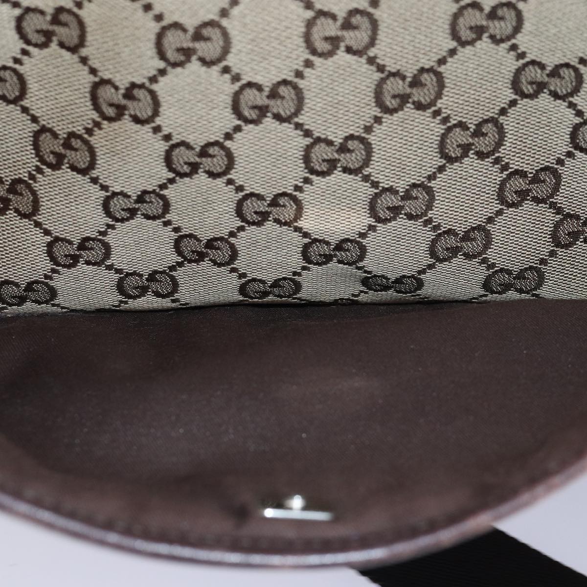 GUCCI GG Canvas Shoulder Bag Beige Brown 145857 74869