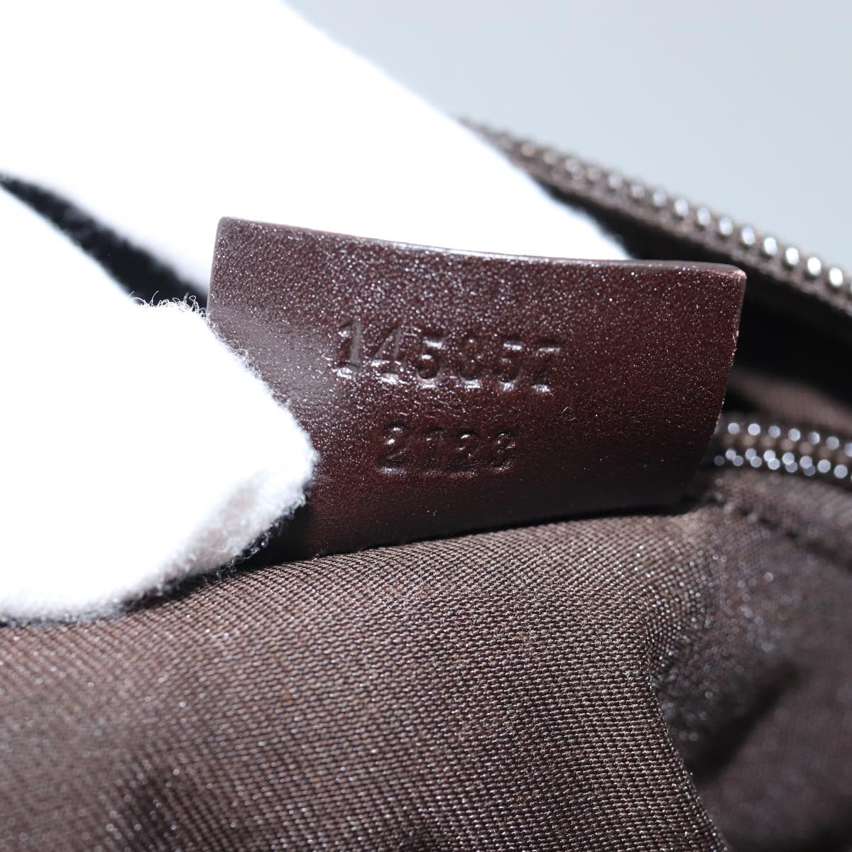 GUCCI GG Canvas Shoulder Bag Beige Brown 145857 74869
