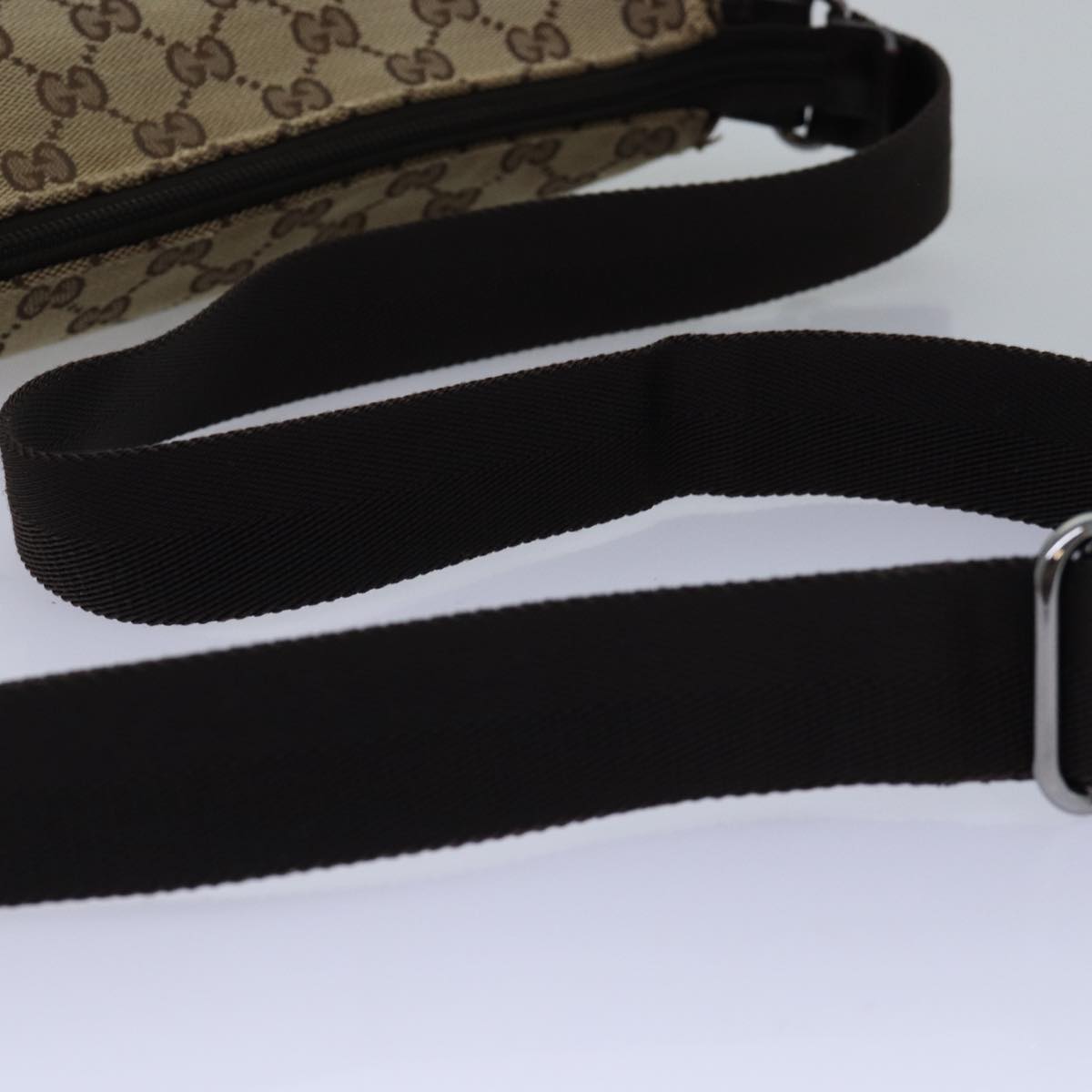 GUCCI GG Canvas Shoulder Bag Beige Brown 145857 74869