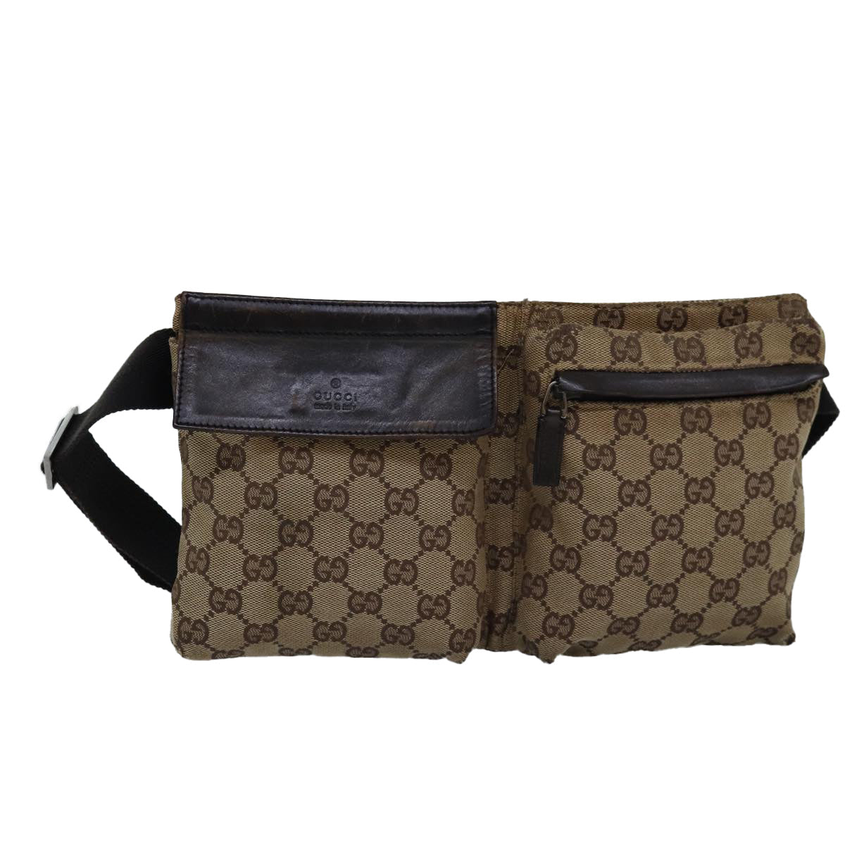 GUCCI GG Canvas Body Bag Beige 28566 74874