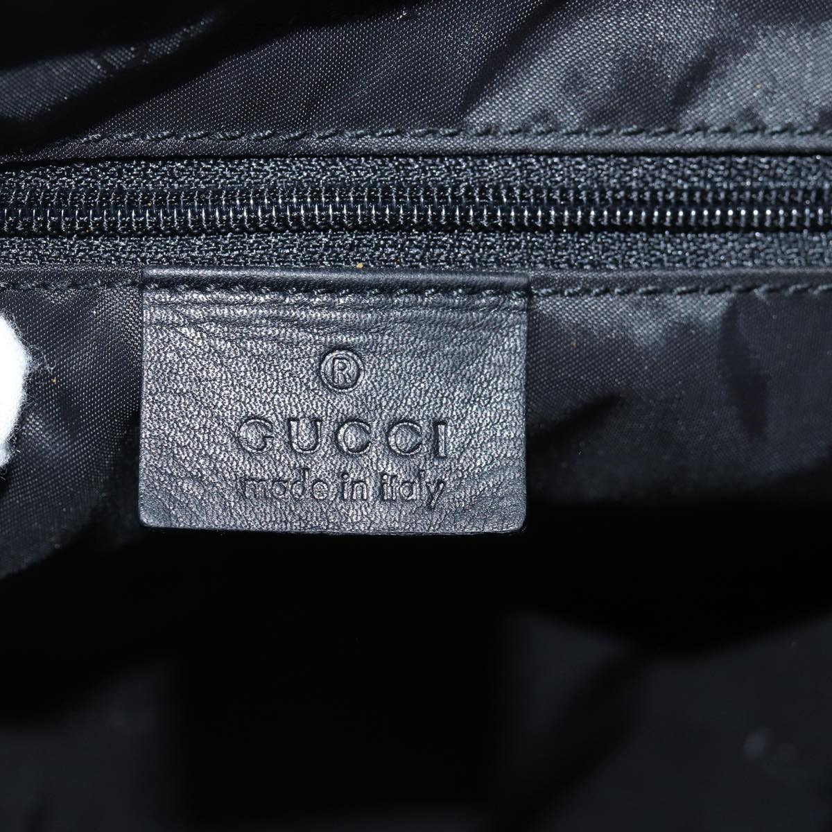 GUCCI Backpack Nylon Leather Black 003 0233 74876