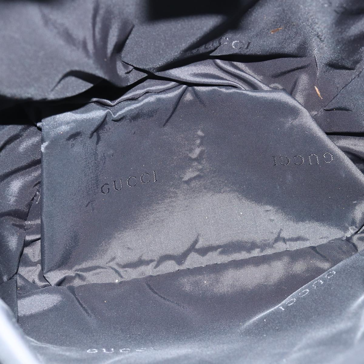 GUCCI Backpack Nylon Leather Black 003 0233 74876