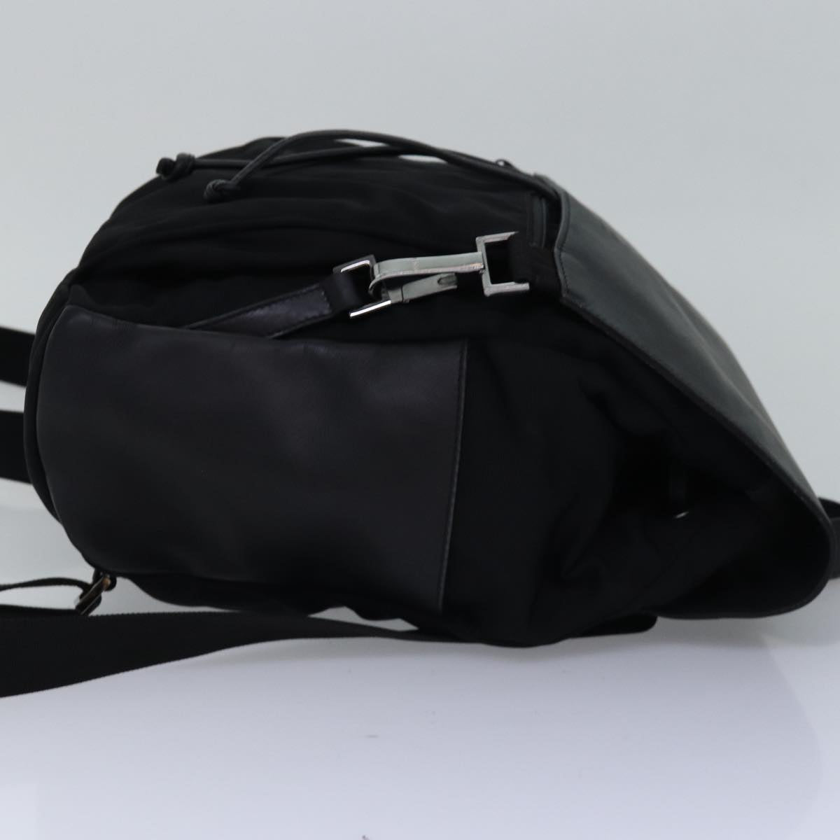 GUCCI Backpack Nylon Leather Black 003 0233 74876