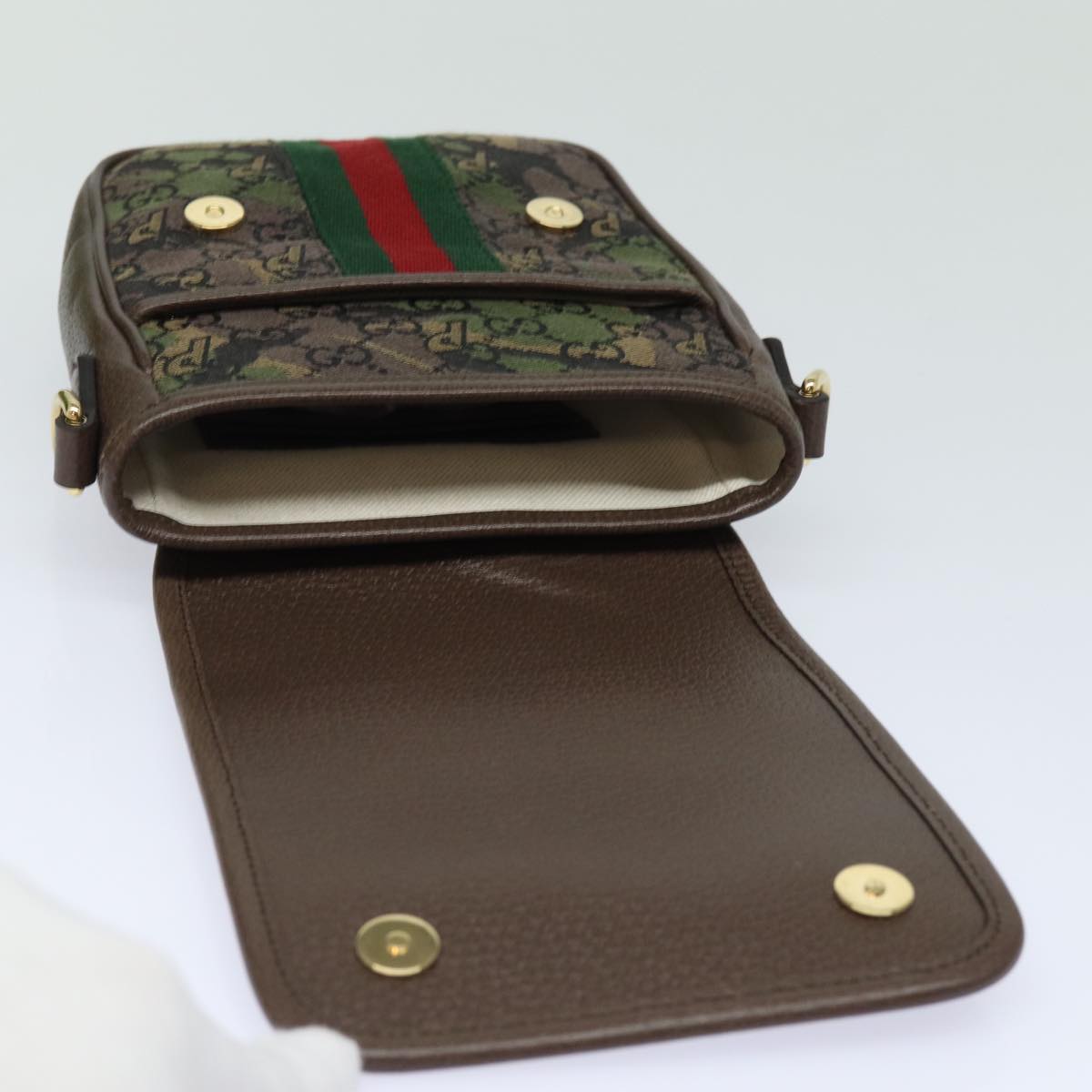 GUCCI GG Canvas Web Sherry Line GUCCIxPALACE Bag Camouflage 723142 74880S