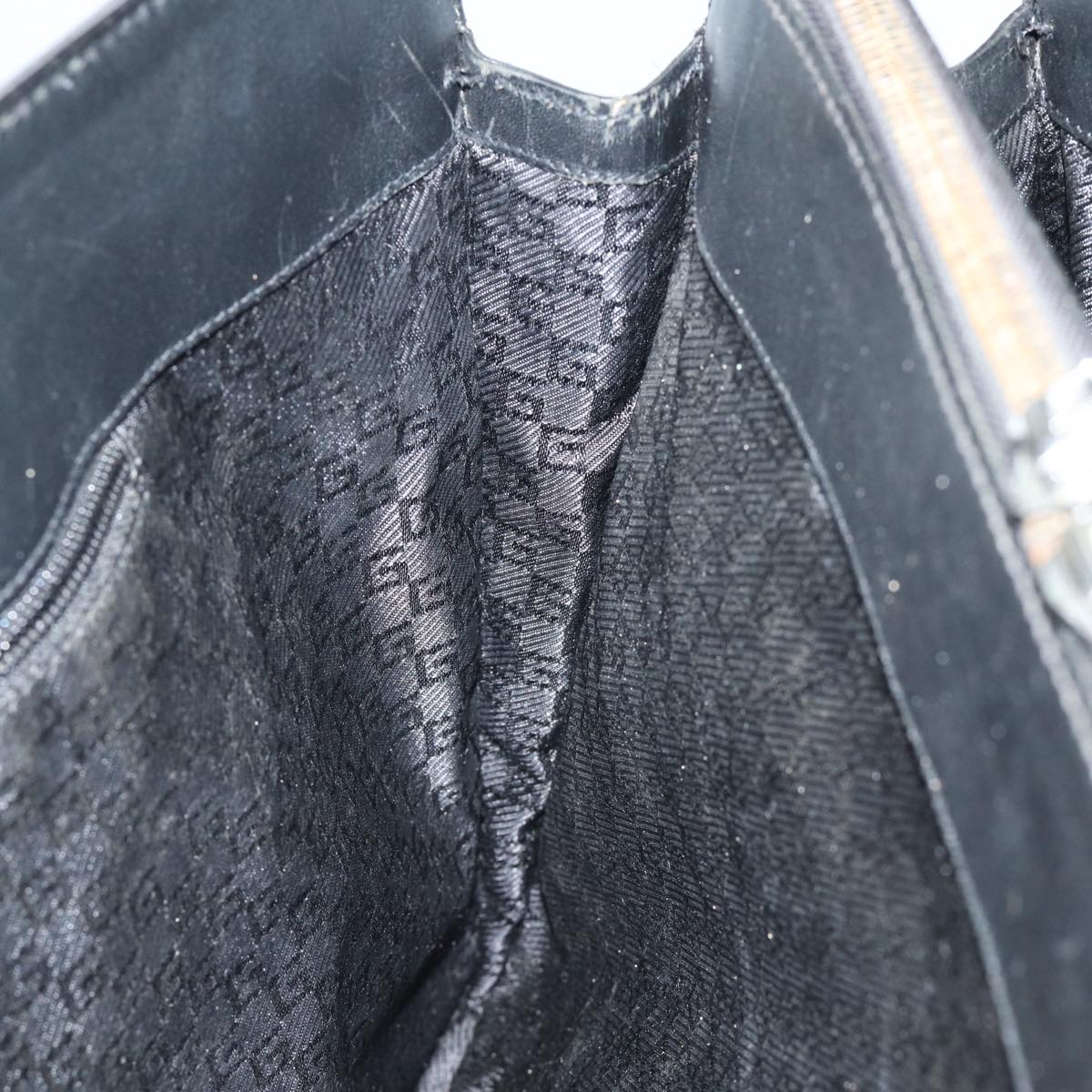 GUCCI Hand Bag Canvas Black 114262 74889