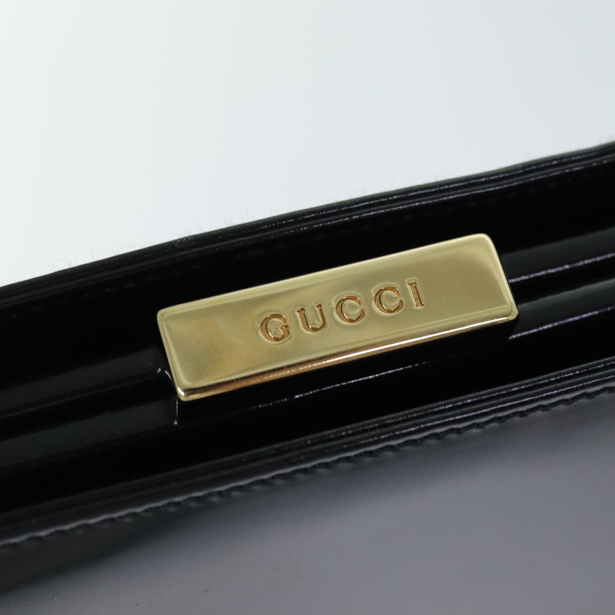 GUCCI Shoulder Bag patent Black 001 1781 1735 74975