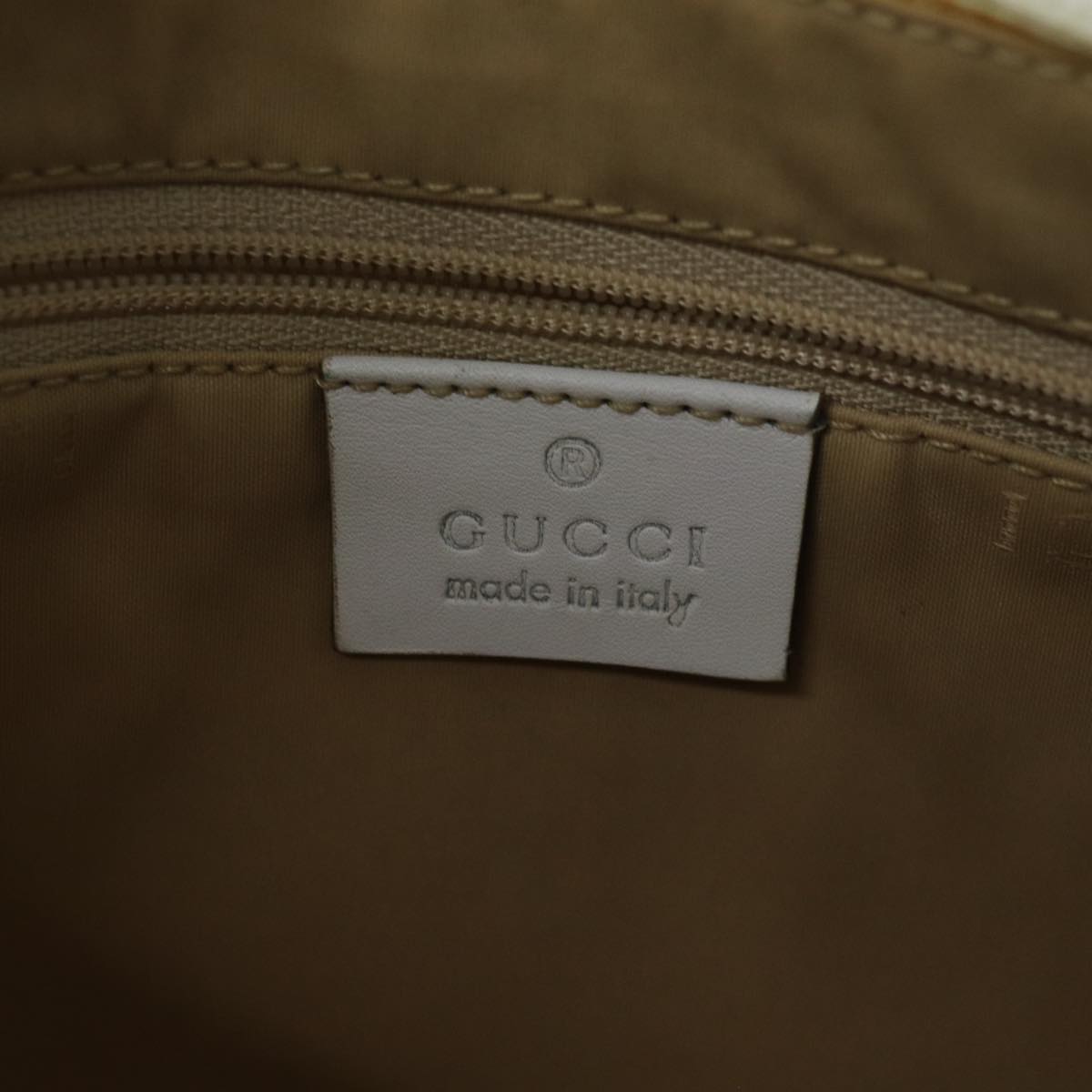 GUCCI Bamboo GG Canvas Hand Bag White 001 3870 74977