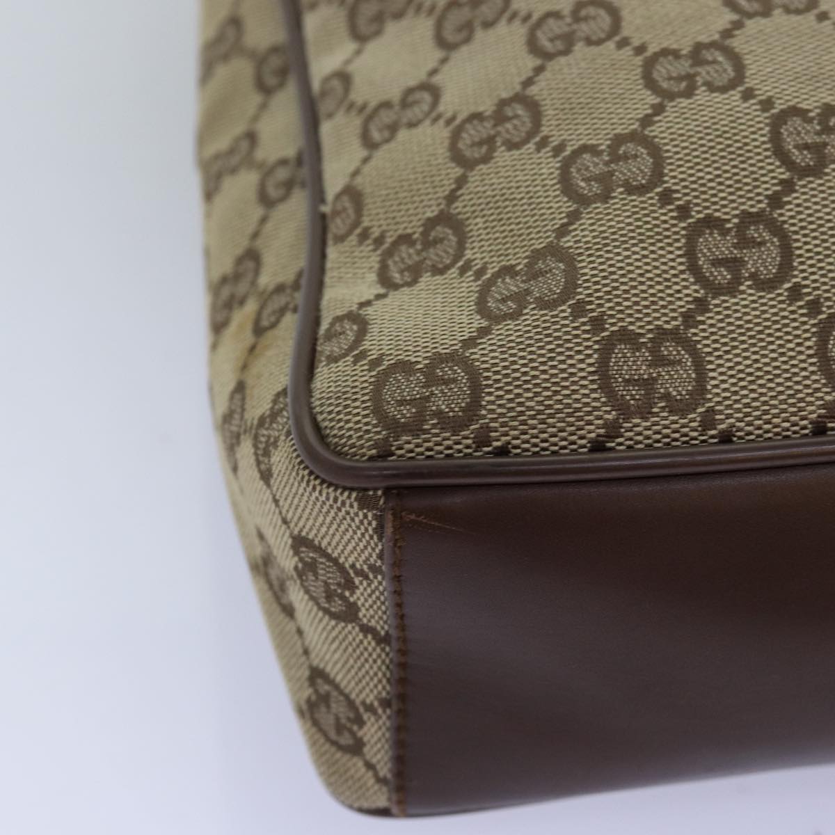 GUCCI GG Canvas Shoulder Bag Beige 019 0537 74979