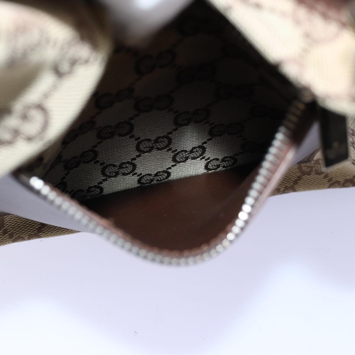 GUCCI GG Canvas Shoulder Bag Beige 019 0537 74979