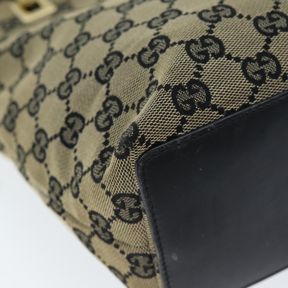 GUCCI GG Canvas Tote Bag Beige 002 1099 74982