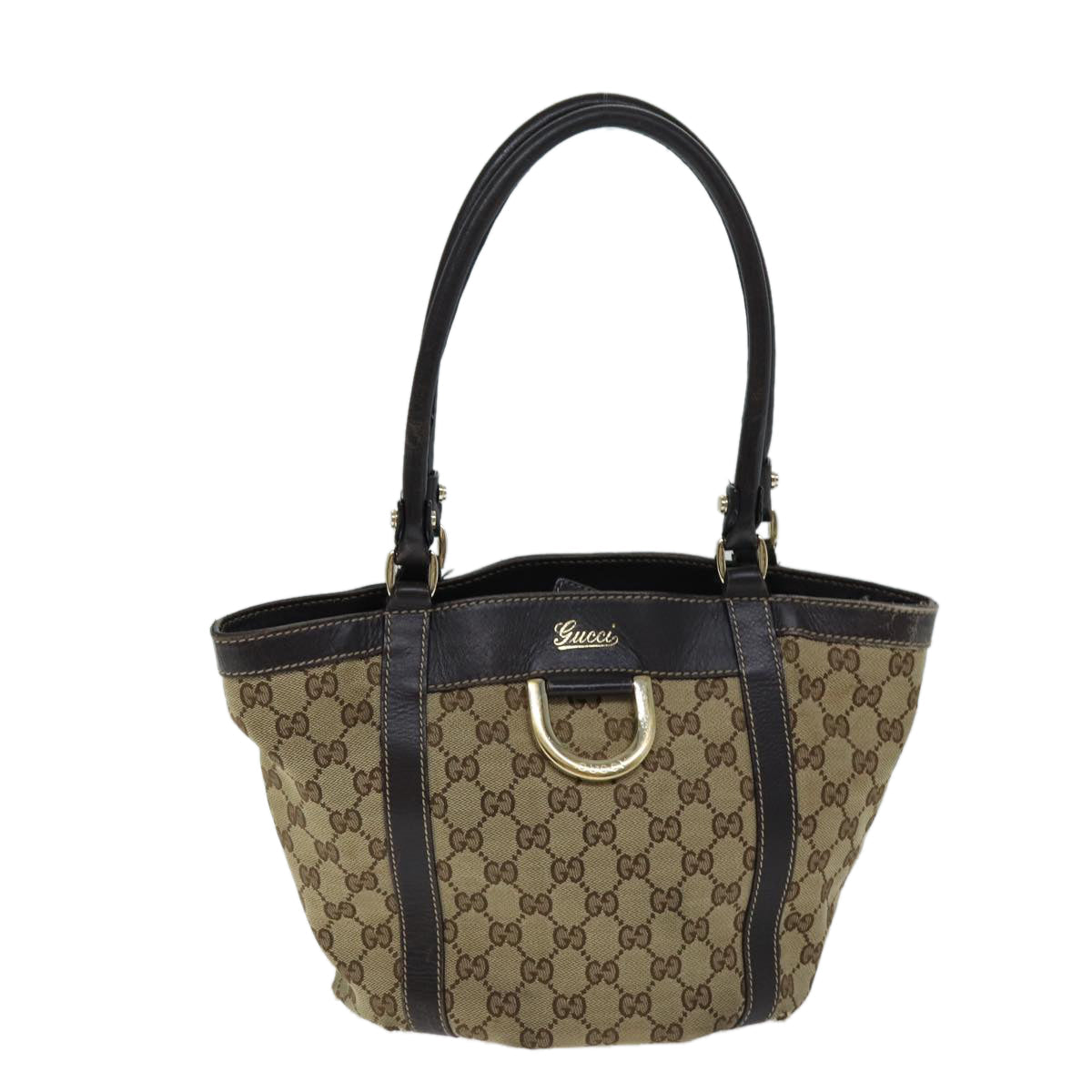 GUCCI GG Canvas Hand Bag Beige 211983 74988
