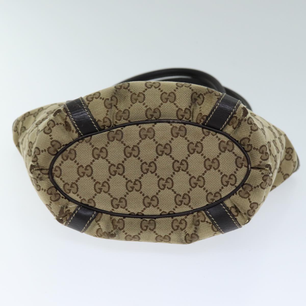 GUCCI GG Canvas Hand Bag Beige 211983 74988