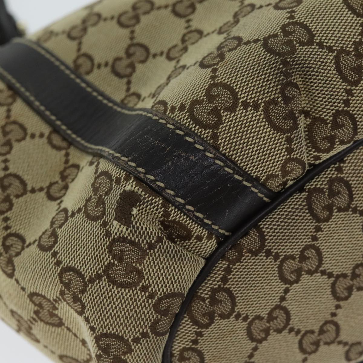 GUCCI GG Canvas Hand Bag Beige 211983 74988