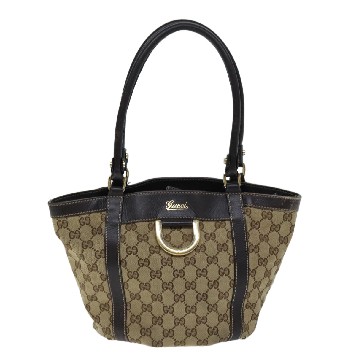 GUCCI GG Canvas Hand Bag Beige 211983 74988