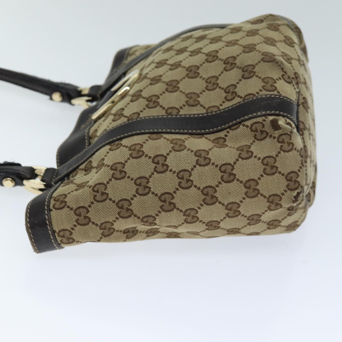 GUCCI GG Canvas Hand Bag Beige 211983 74988