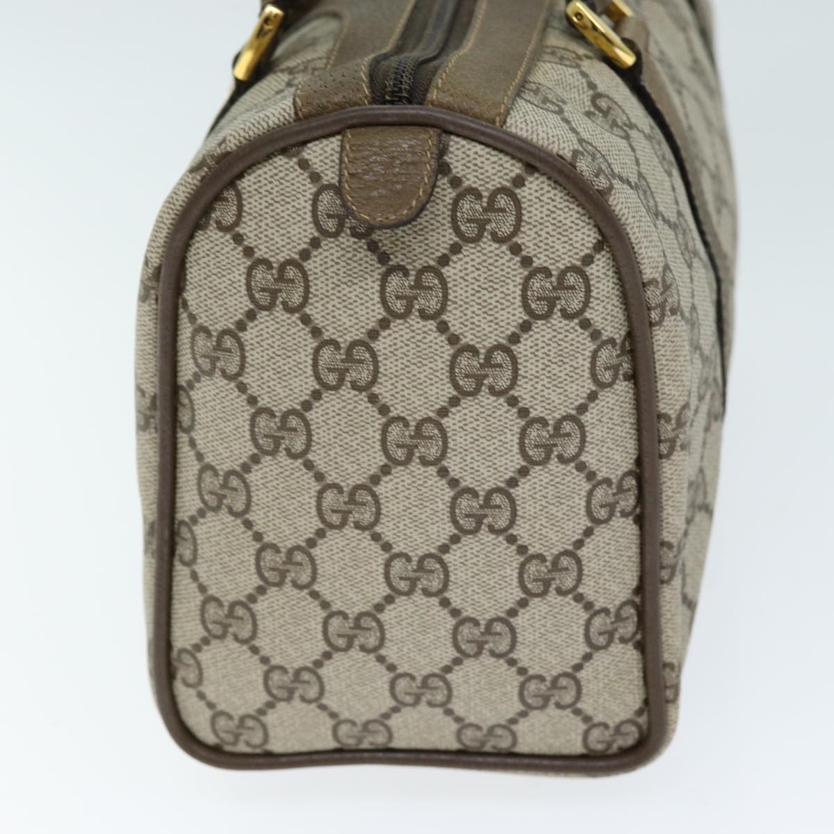 GUCCI GG Supreme Web Sherry Line Boston Bag PVC Beige Red 116 02 006 74990