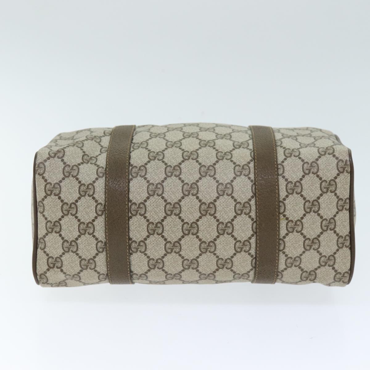 GUCCI GG Supreme Web Sherry Line Boston Bag PVC Beige Red 116 02 006 74990