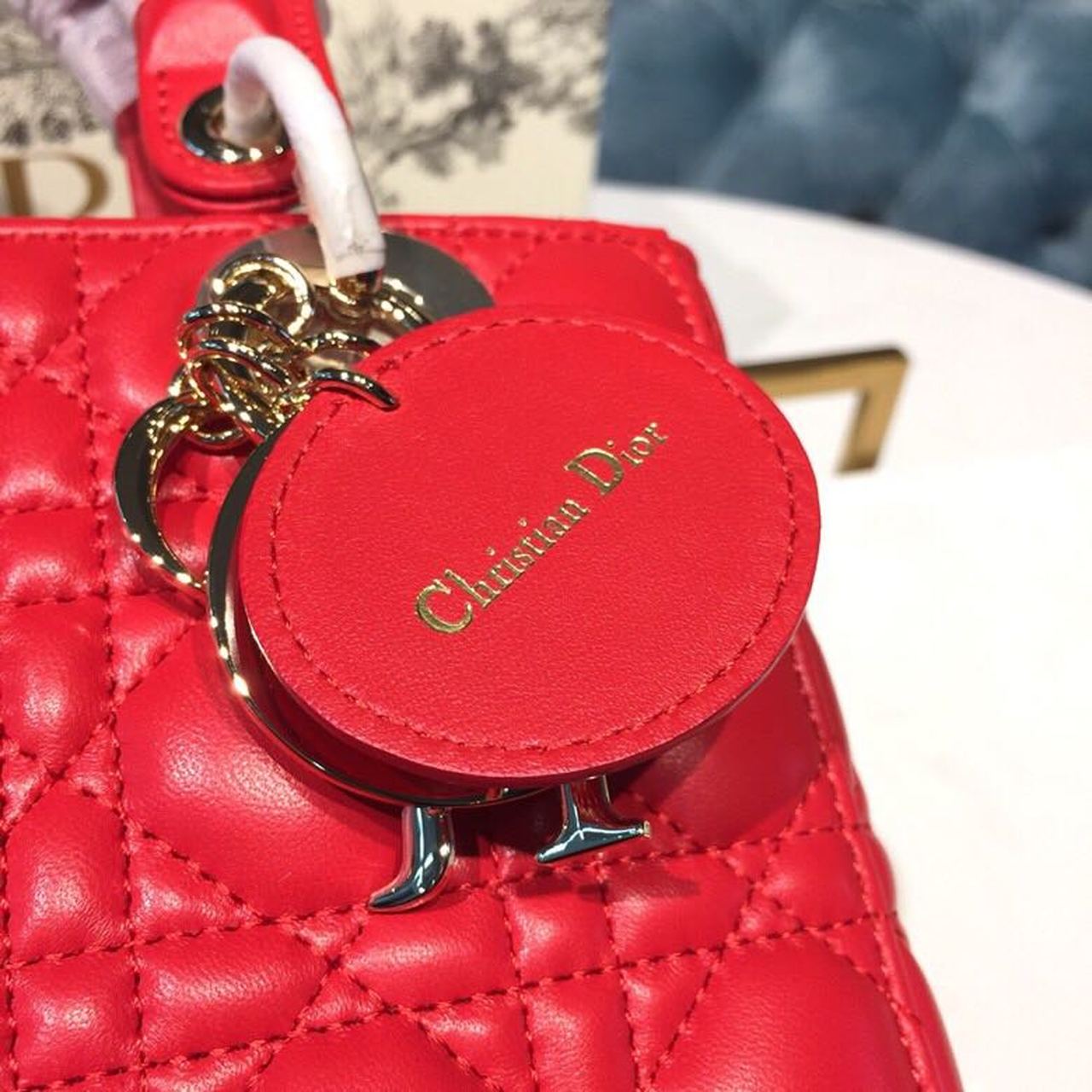 GLAMI Small Lady My ABCBag Dusty Red Cannage For Women 20cm/8in CD