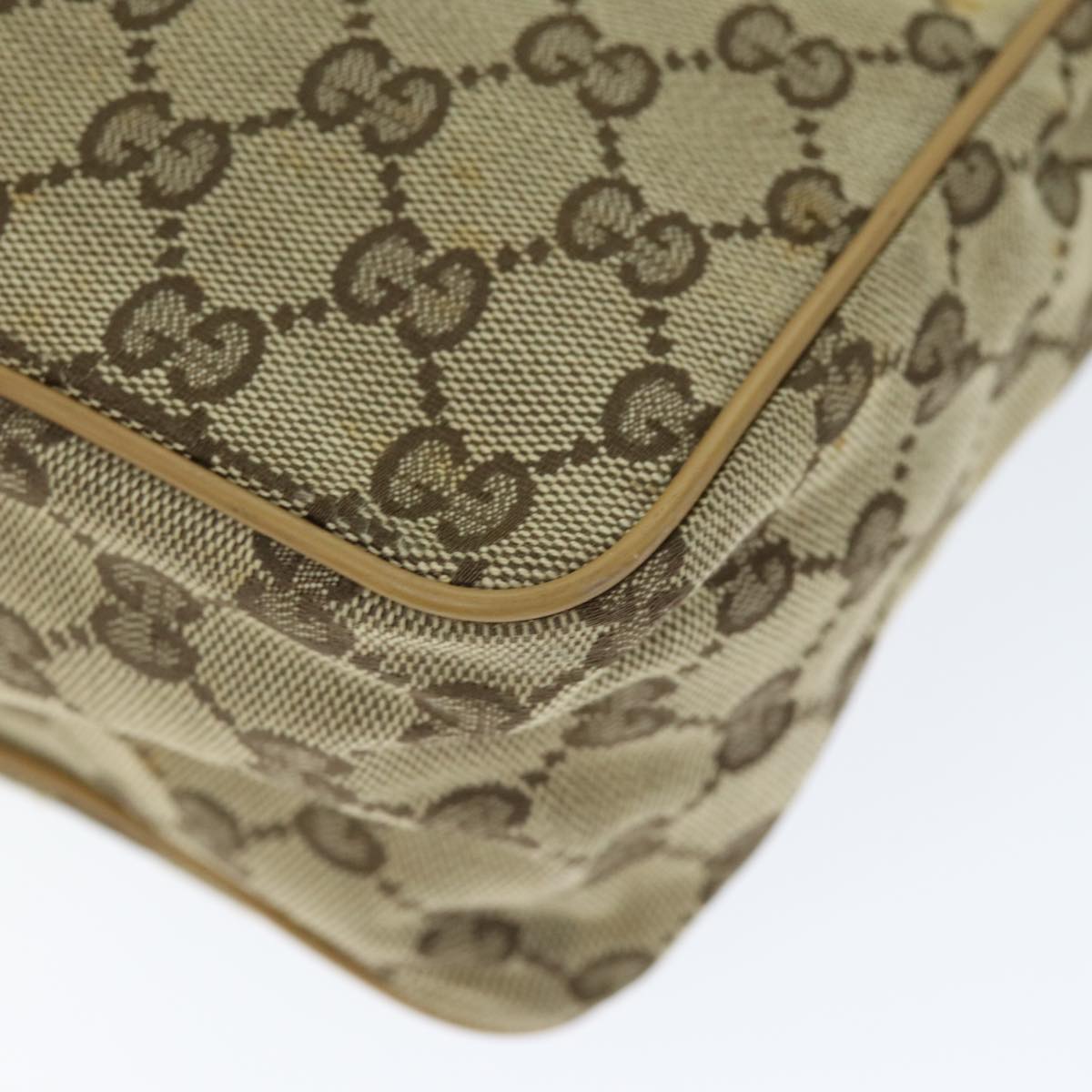 GUCCI GG Canvas Sherry Line Shoulder Bag Red Beige Brown 019 0375 75108