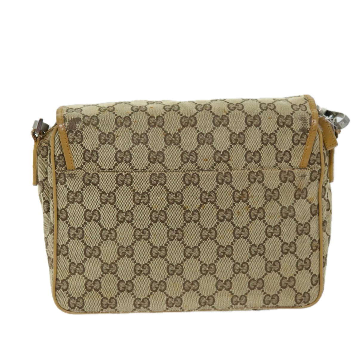 GUCCI GG Canvas Sherry Line Shoulder Bag Red Beige Brown 019 0375 75108
