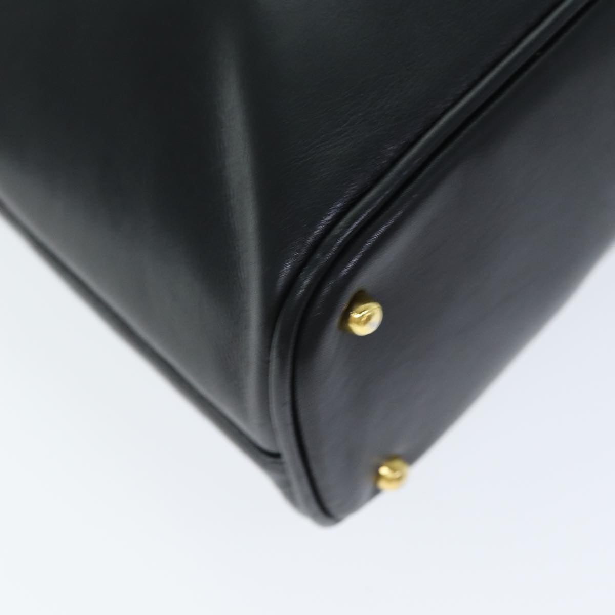 GUCCI Bamboo Hand Bag Leather 2way Black 000 1186 0289 75113