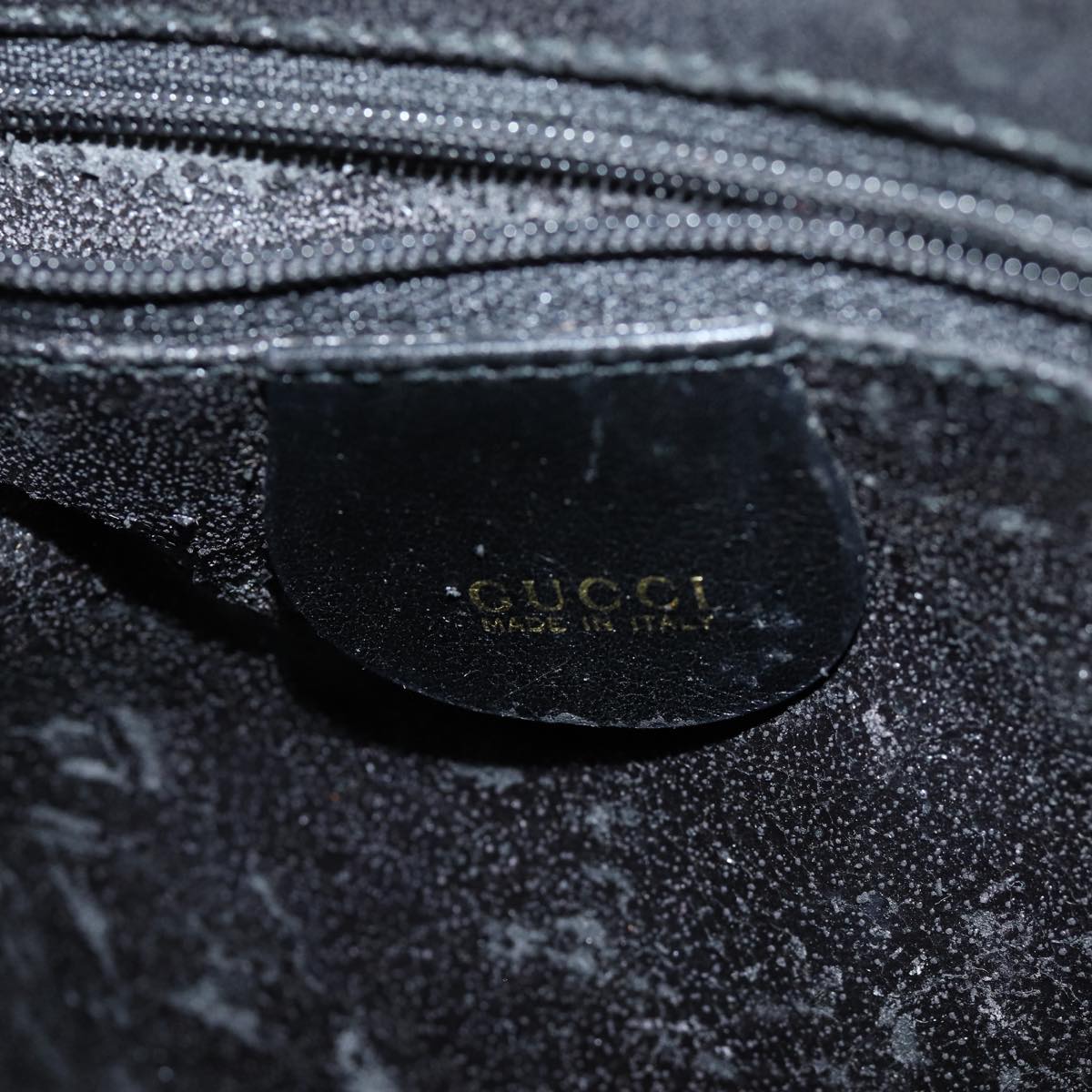 GUCCI Bamboo Hand Bag Leather 2way Black 000 1186 0289 75113