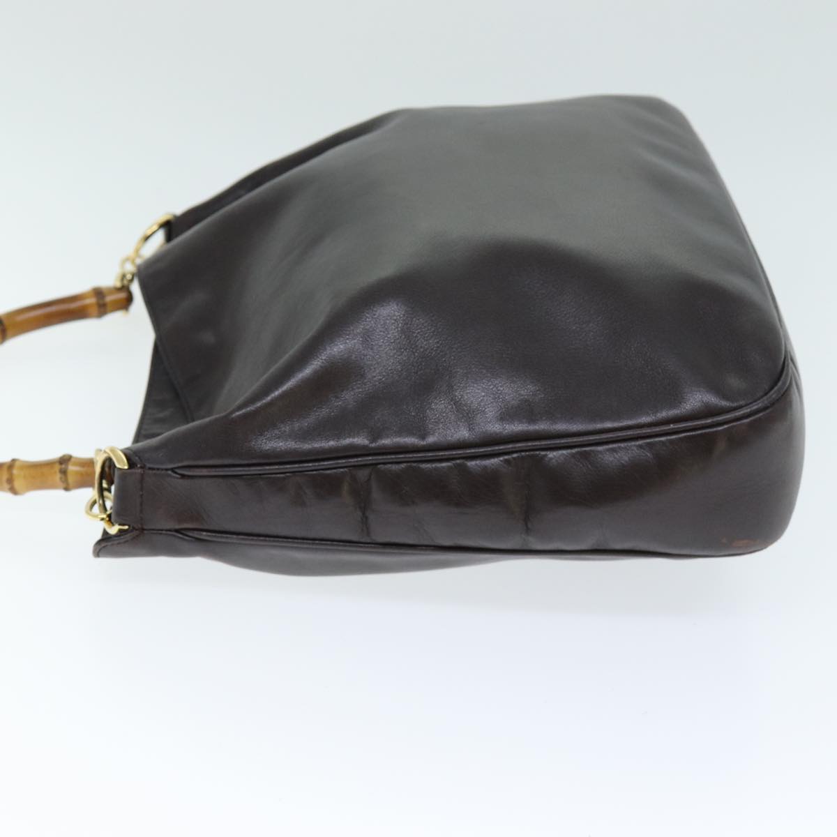 GUCCI Bamboo Shoulder Bag Leather 2way Brown 001 2113 1577 75114
