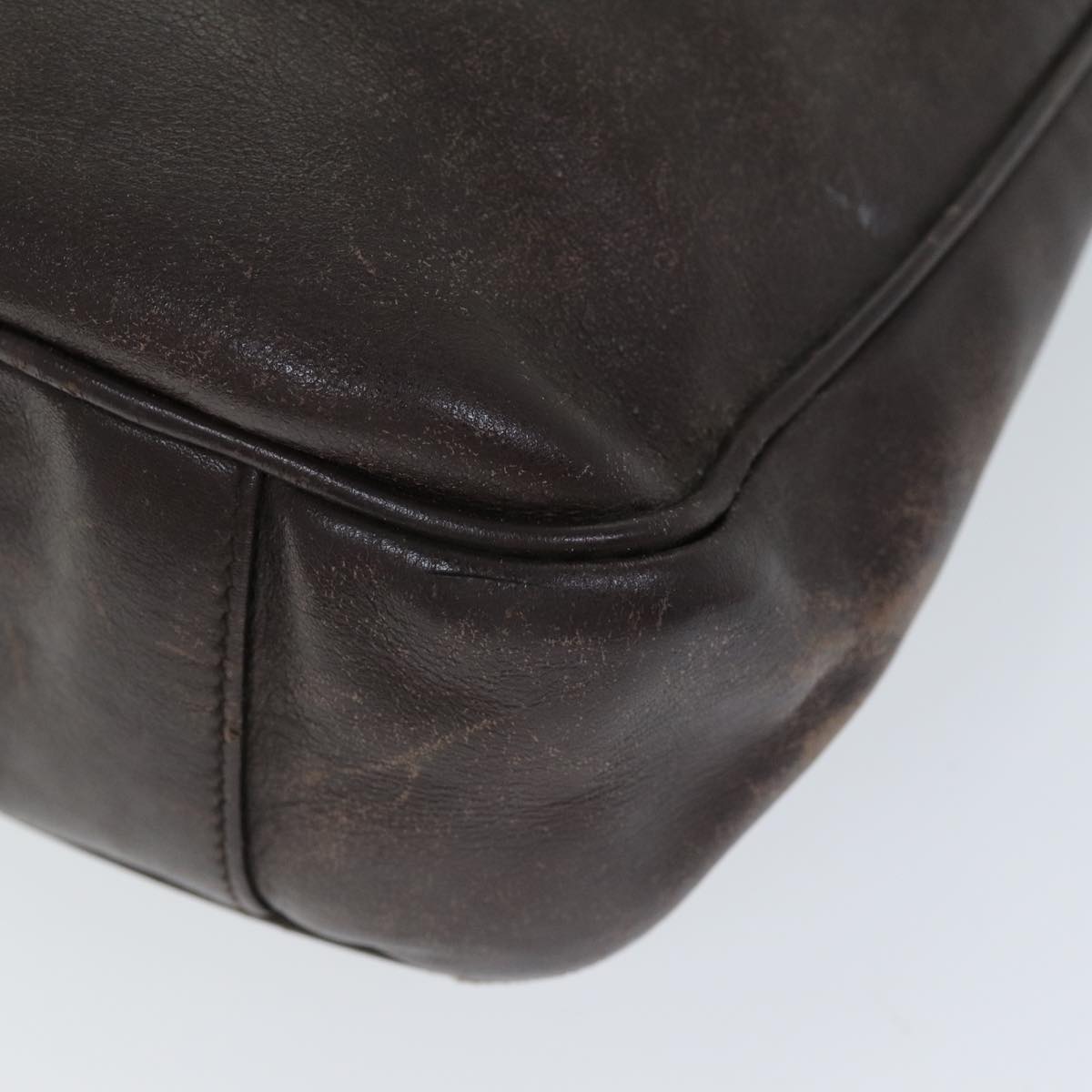 GUCCI Bamboo Hand Bag Leather 2way Brown 001 1638 75115
