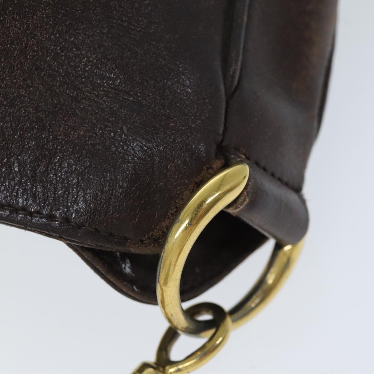 GUCCI Bamboo Hand Bag Leather 2way Brown 001 1638 75115