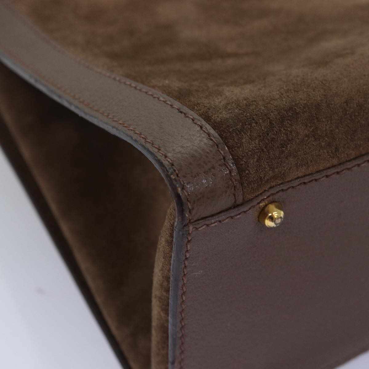 GUCCI Bamboo Tote Bag Suede Brown 002 2853 0260 0 75116