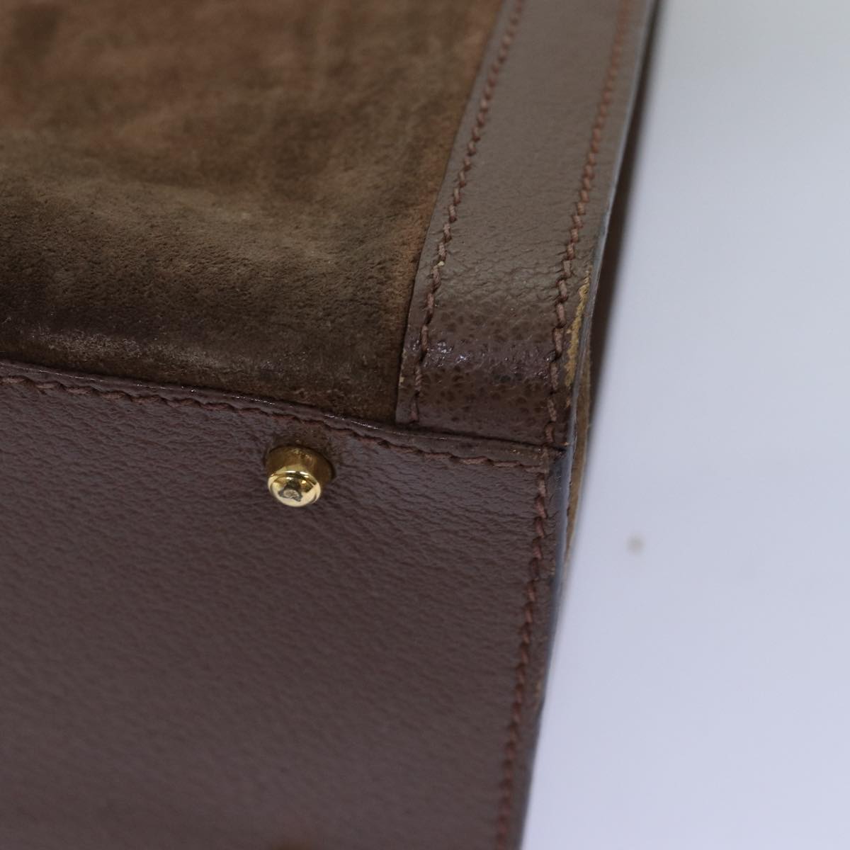 GUCCI Bamboo Tote Bag Suede Brown 002 2853 0260 0 75116