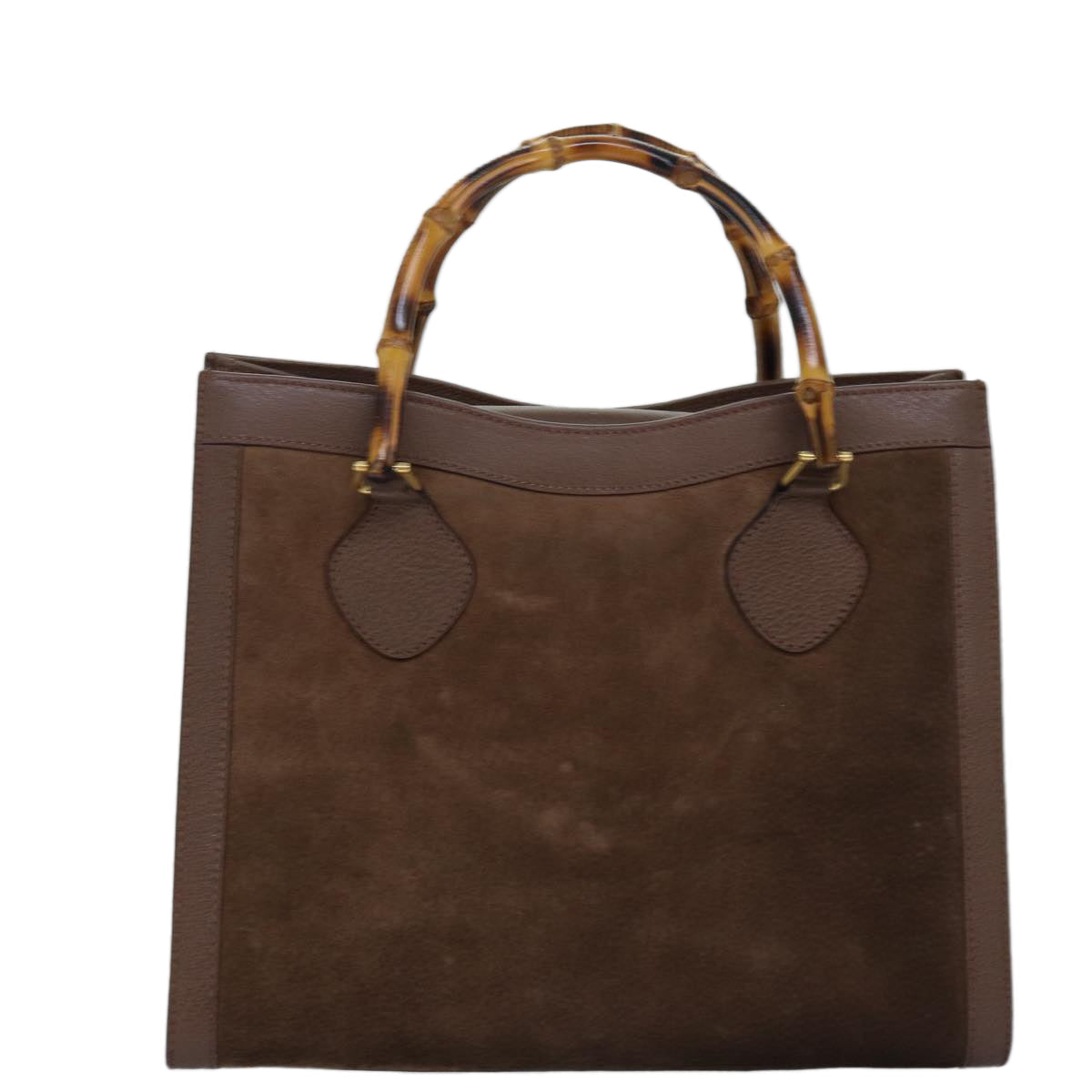 GUCCI Bamboo Tote Bag Suede Brown 002 2853 0260 0 75116