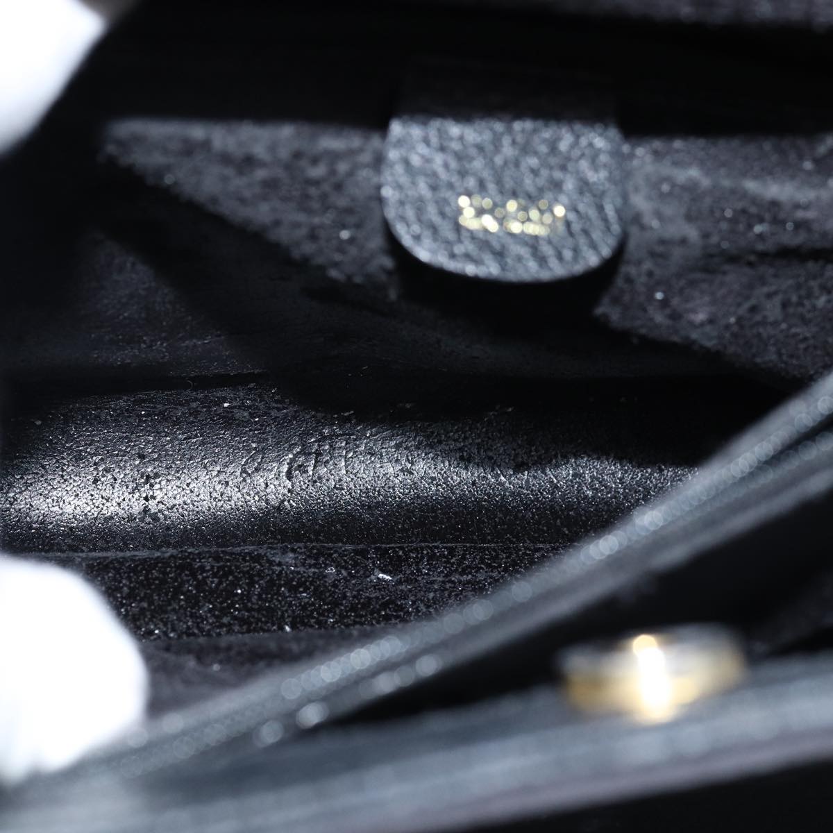 GUCCI Bamboo Tote Bag Suede Black 75117