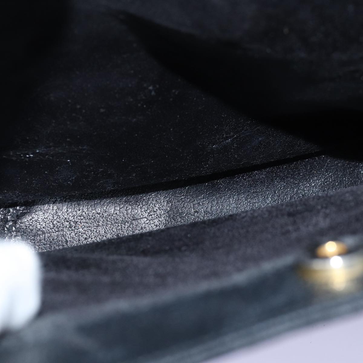 GUCCI Bamboo Tote Bag Suede Black 75117