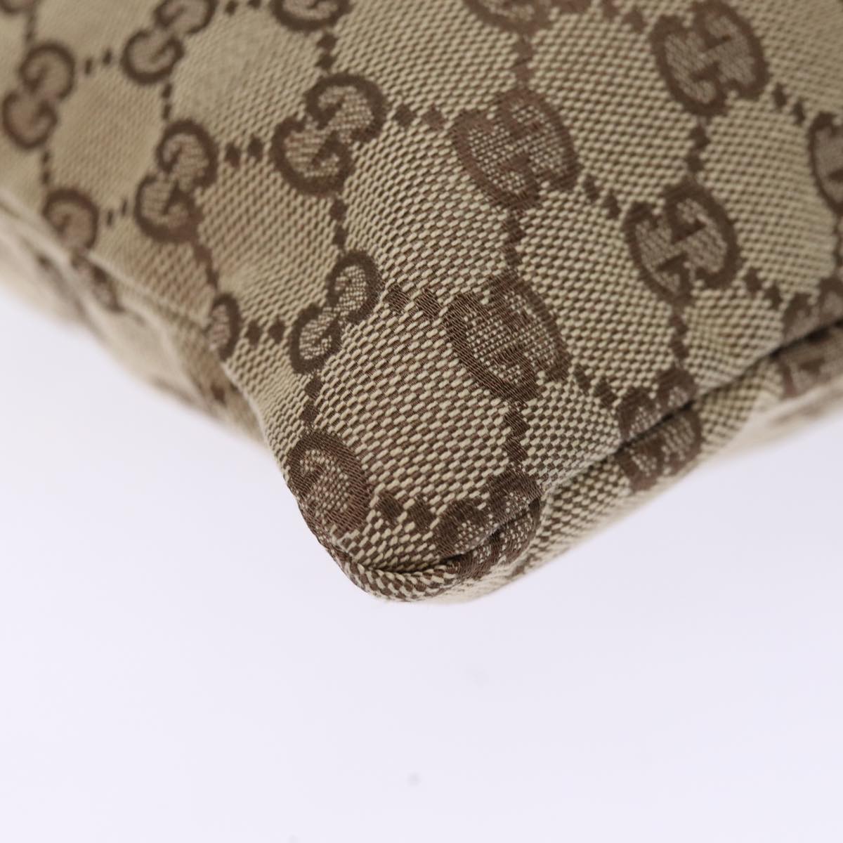 GUCCI GG Canvas Drawstring Pouch Beige 75149