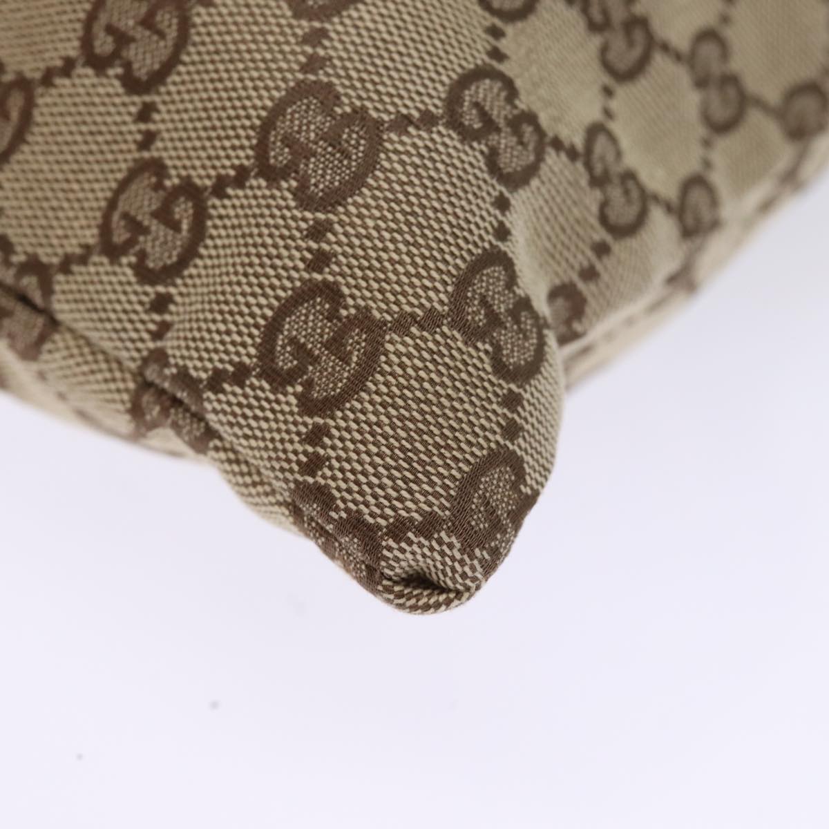 GUCCI GG Canvas Drawstring Pouch Beige 75149