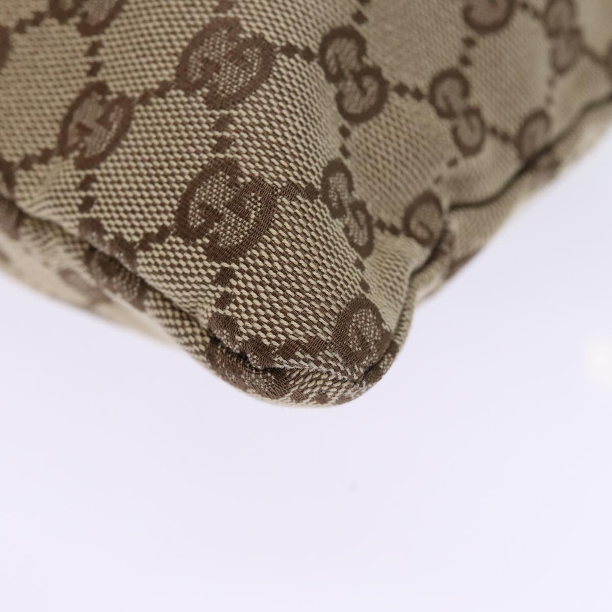 GUCCI GG Canvas Drawstring Pouch Beige 75149