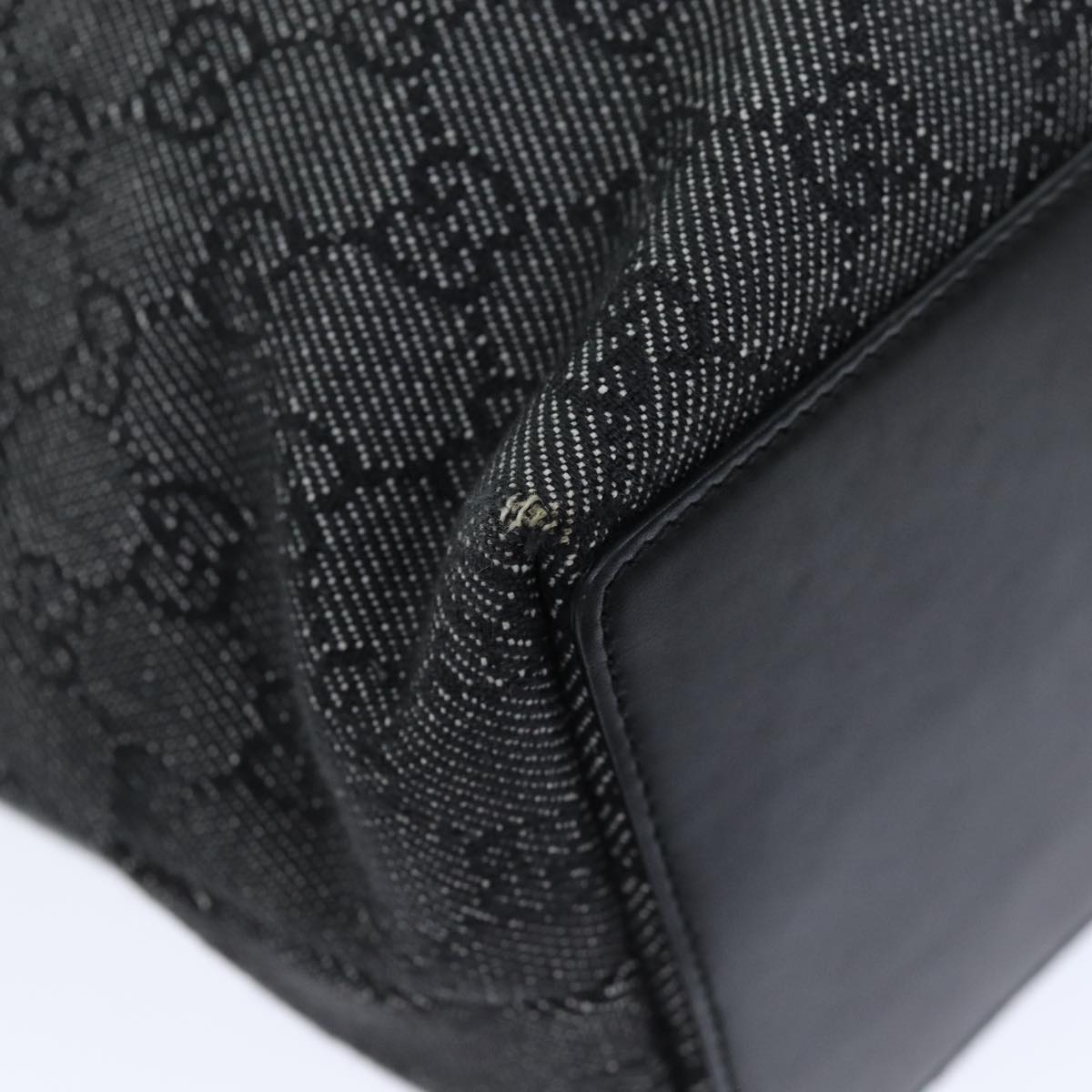 GUCCI GG Canvas Tote Bag Black 31243 75310