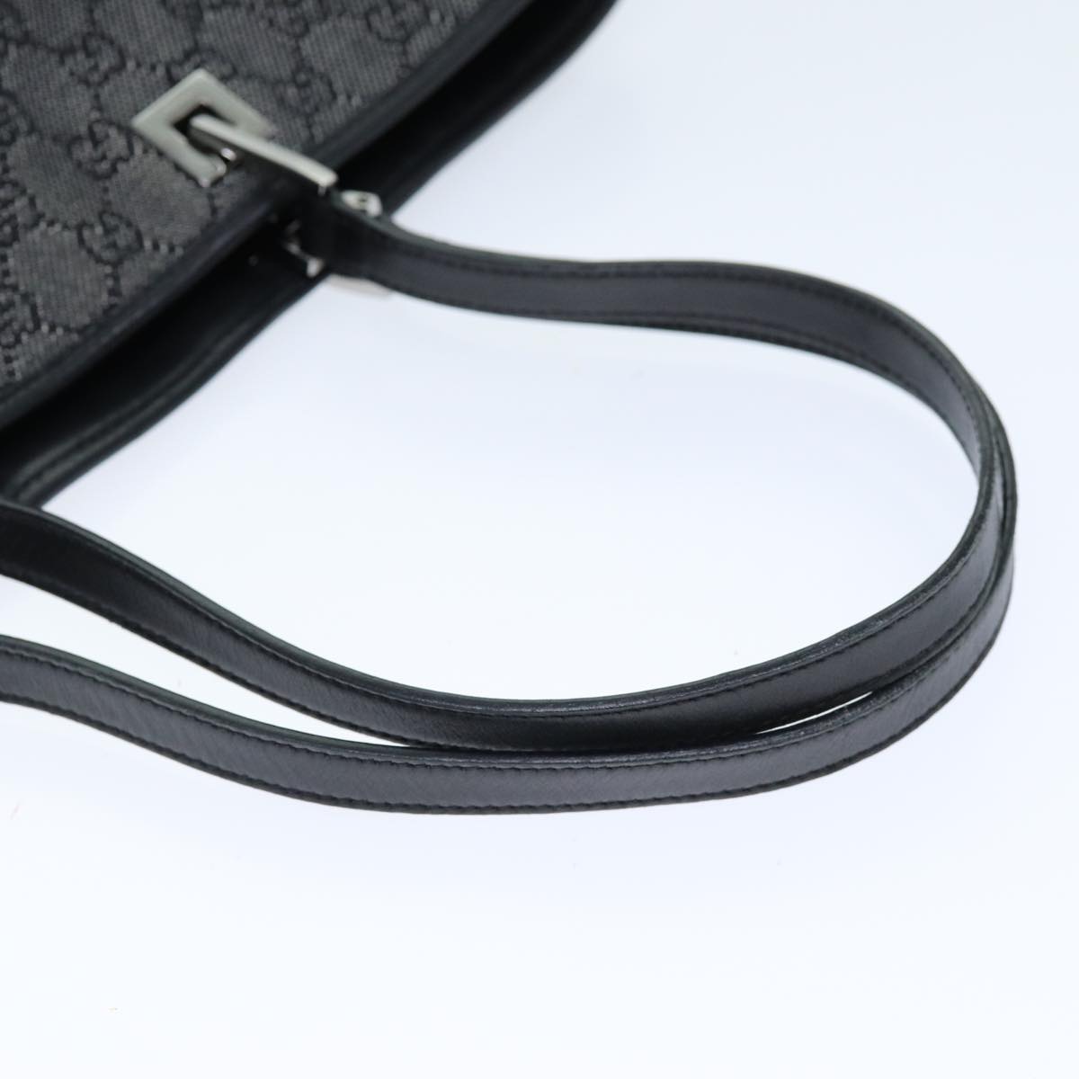 GUCCI GG Canvas Tote Bag Black 31243 75310